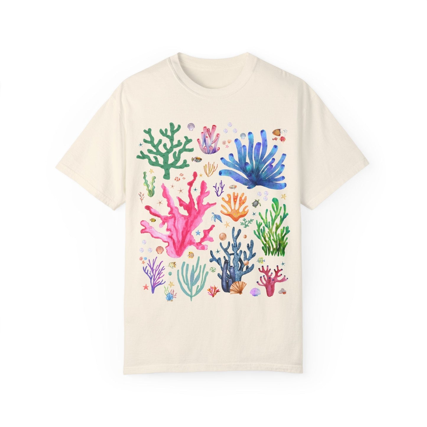 Watercolor Ocean Coral Tee