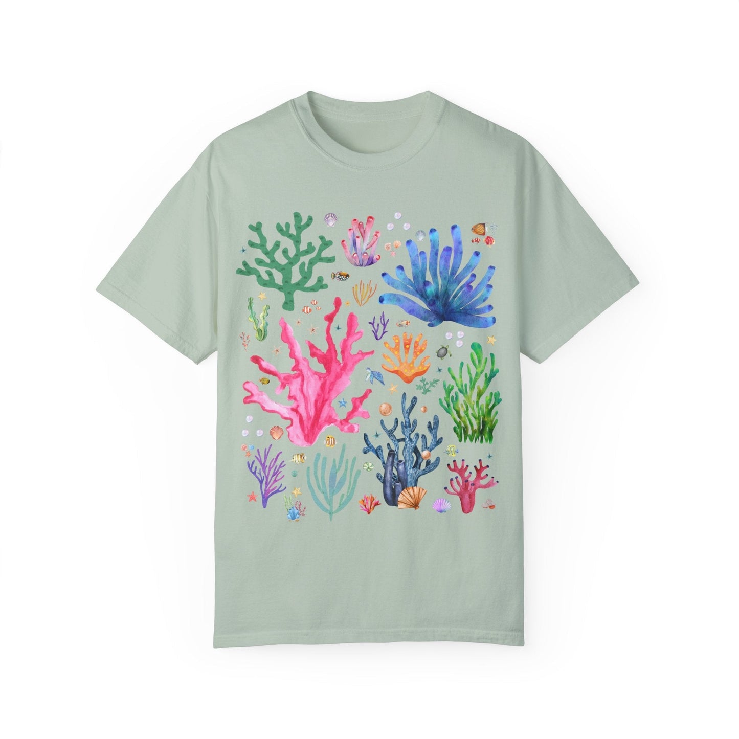 Watercolor Ocean Coral Tee