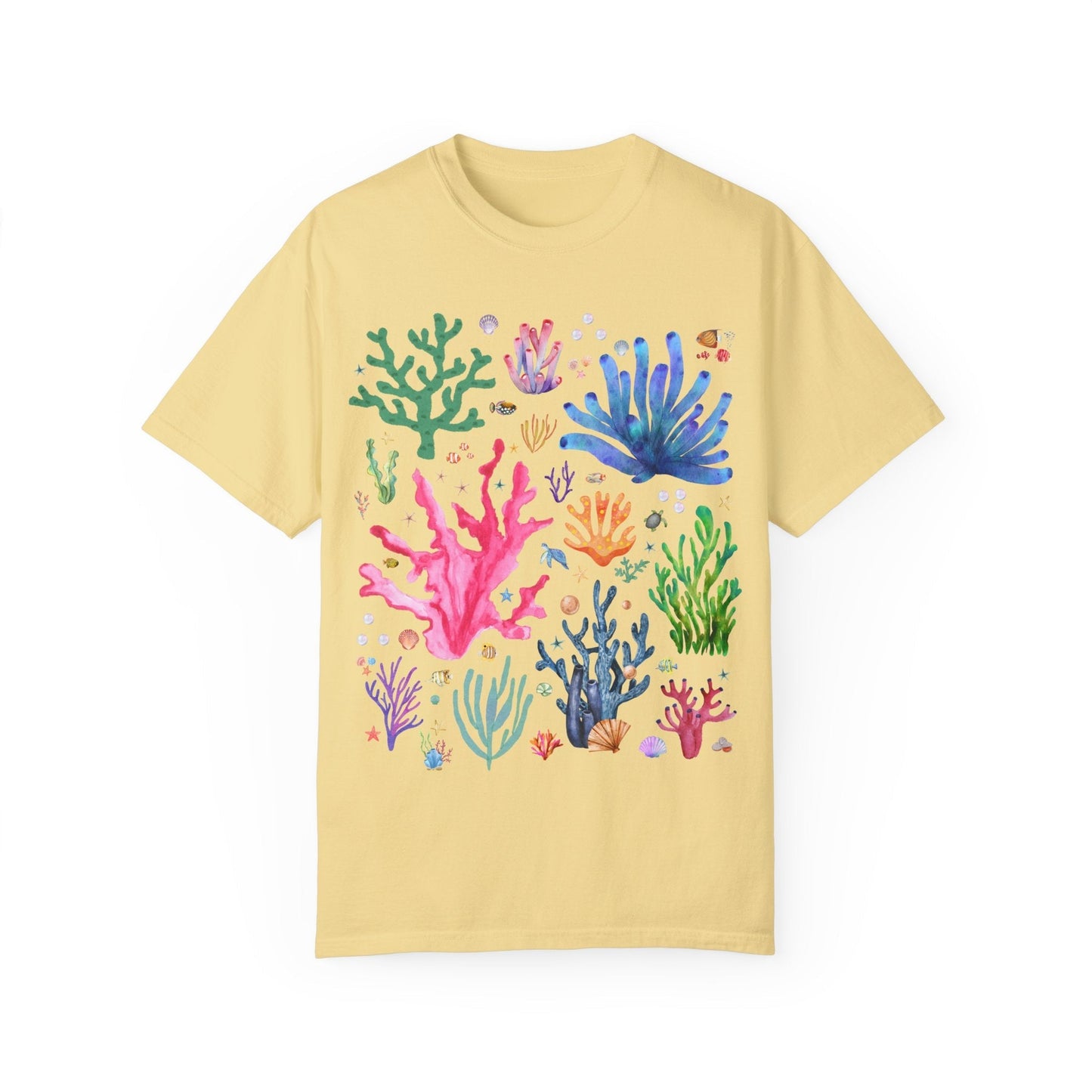 Watercolor Ocean Coral Tee