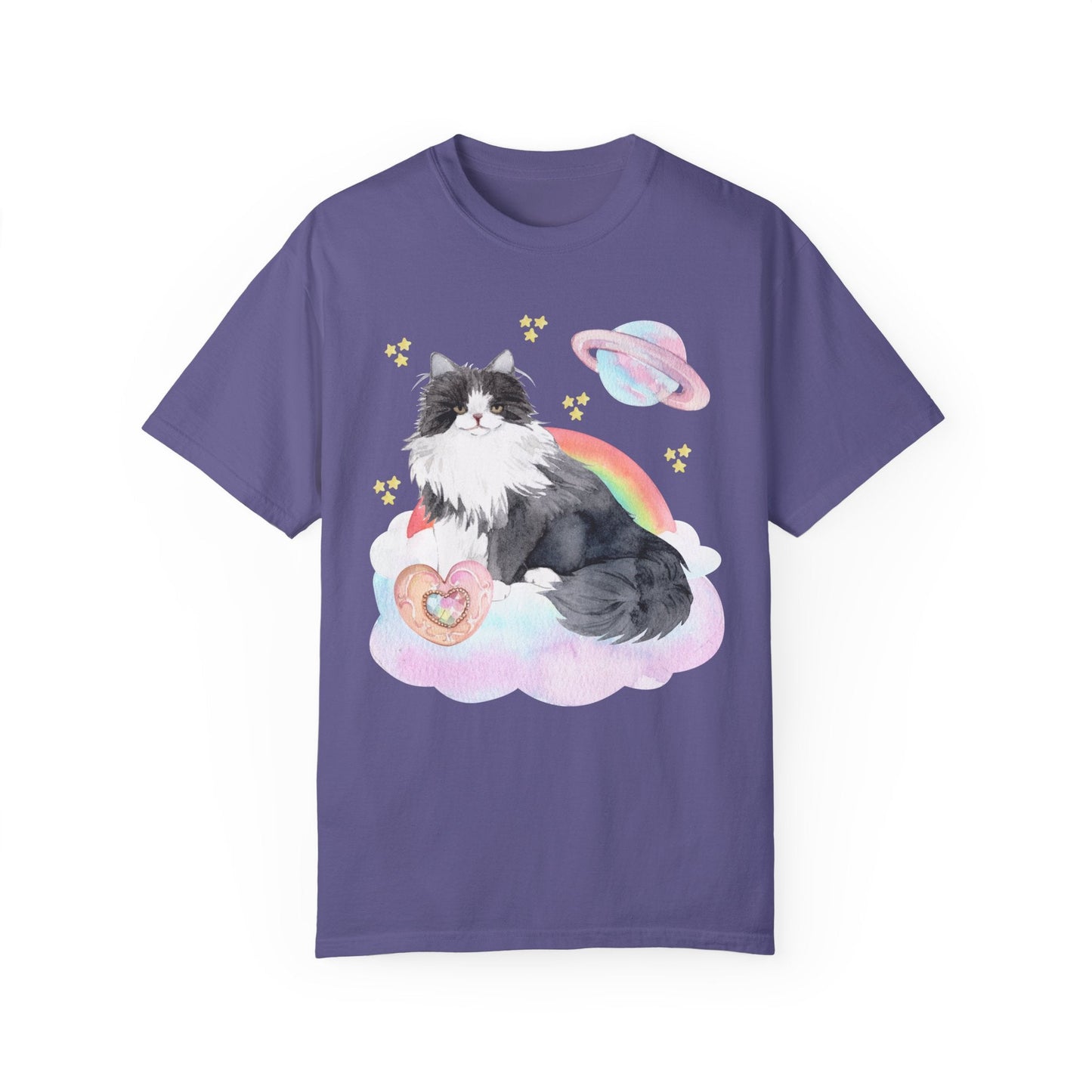 Watercolor Space Cat Tee