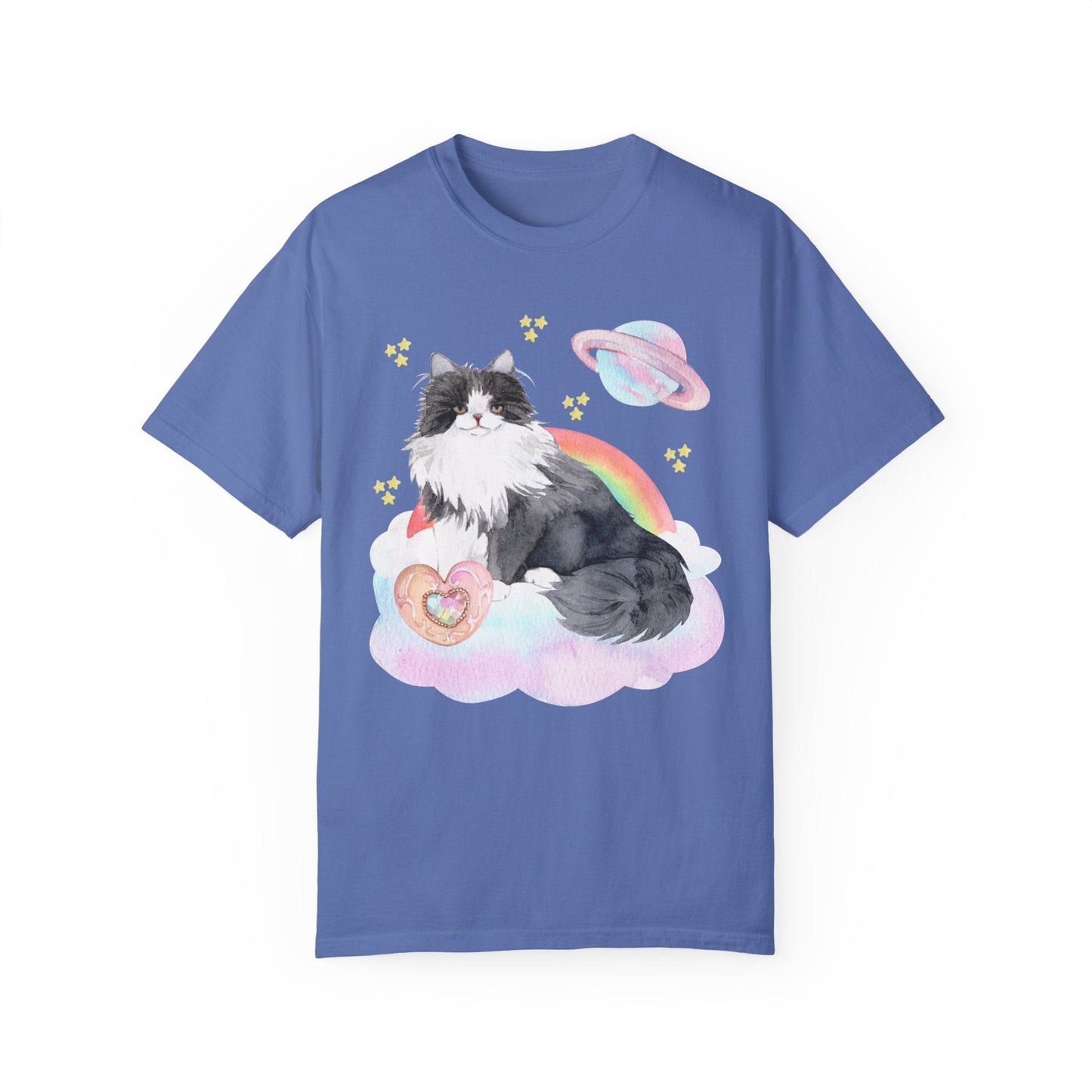 Watercolor Space Cat Tee