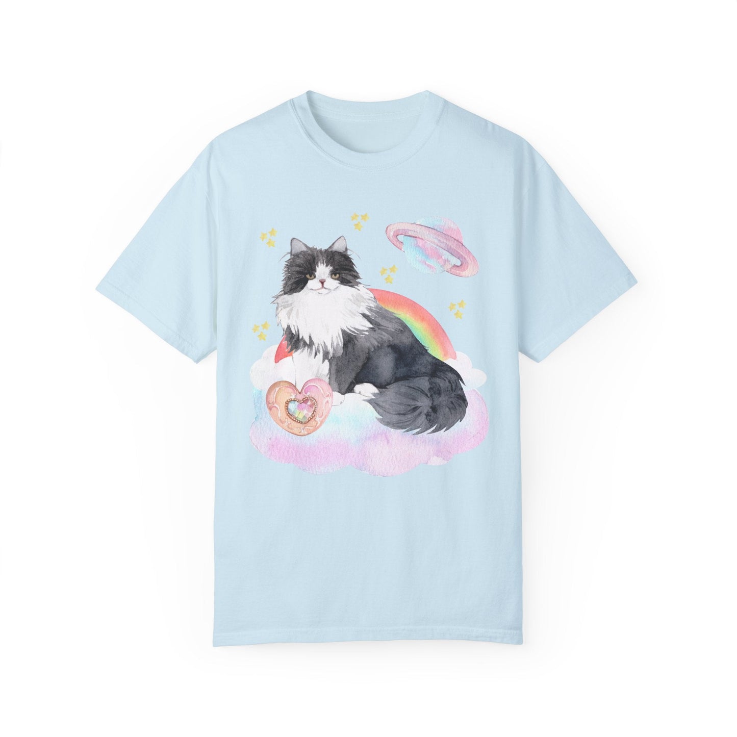 Watercolor Space Cat Tee