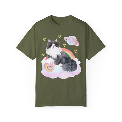 Watercolor Space Cat Tee
