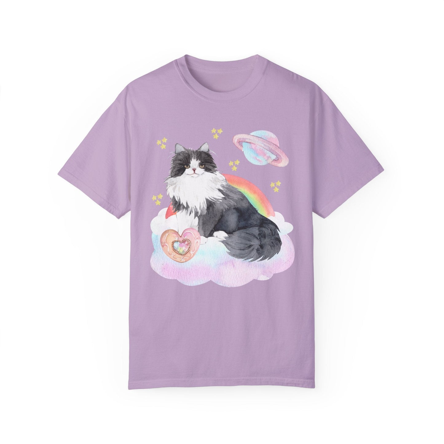 Watercolor Space Cat Tee