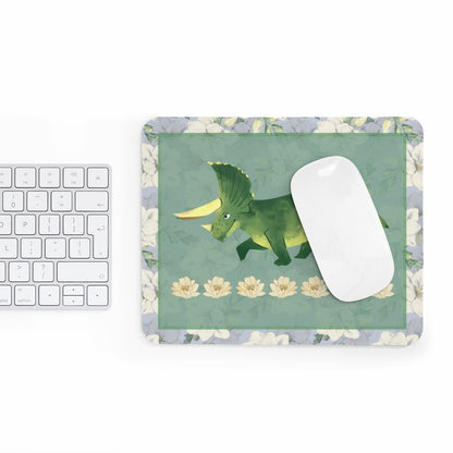 Watercolor Triceratops Mouse Pad