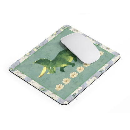Watercolor Triceratops Mouse Pad