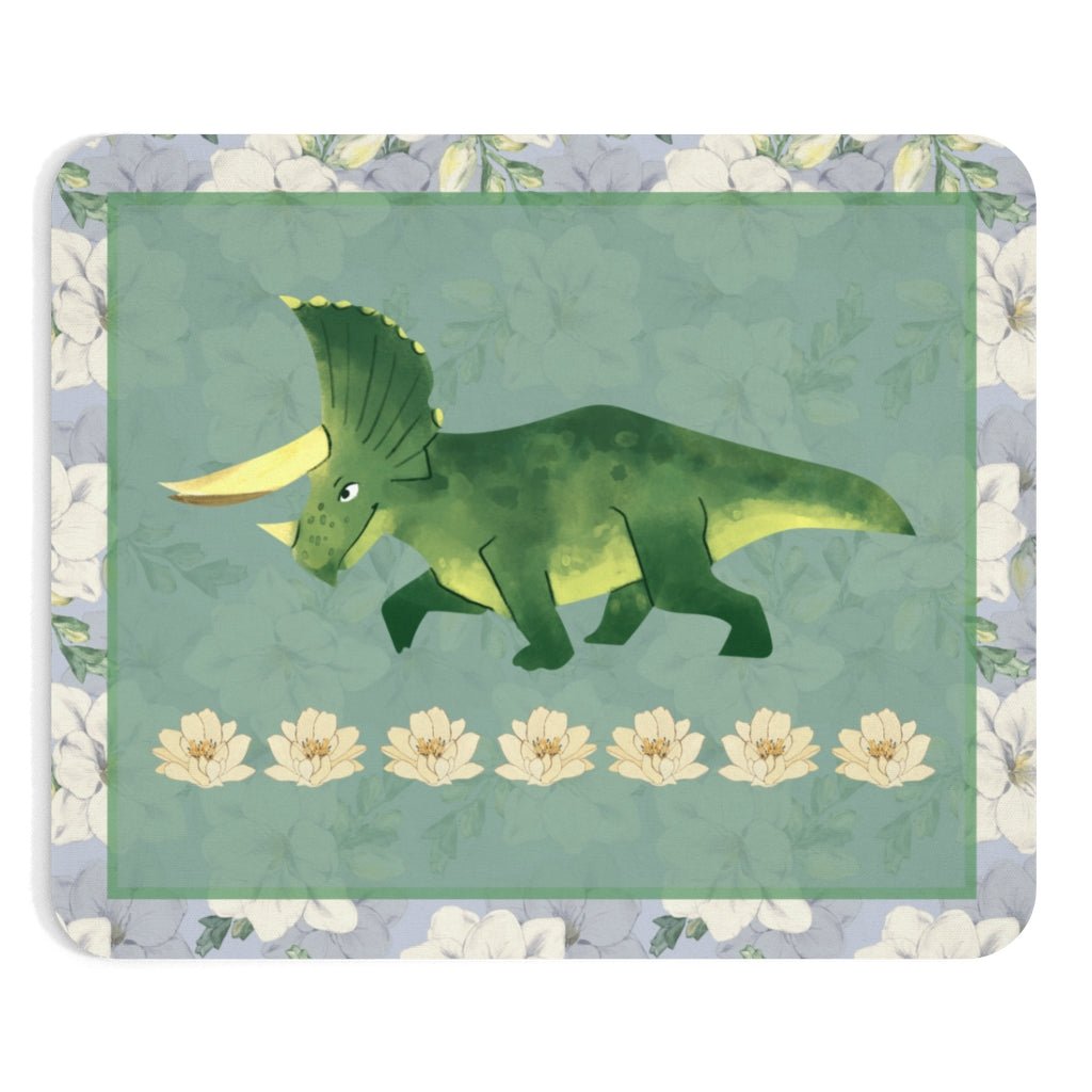 Watercolor Triceratops Mouse Pad
