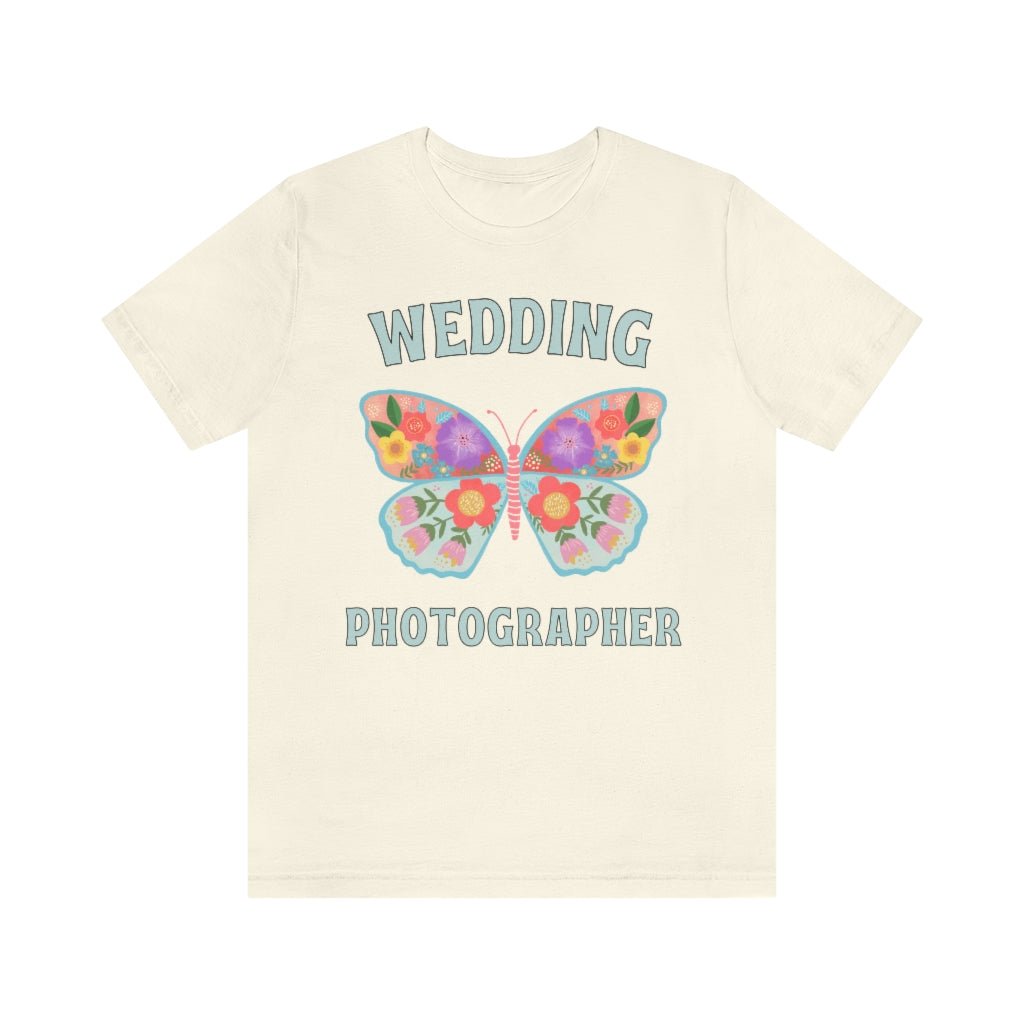 Wedding Photographer Tee Shirt: Retro Butterfly