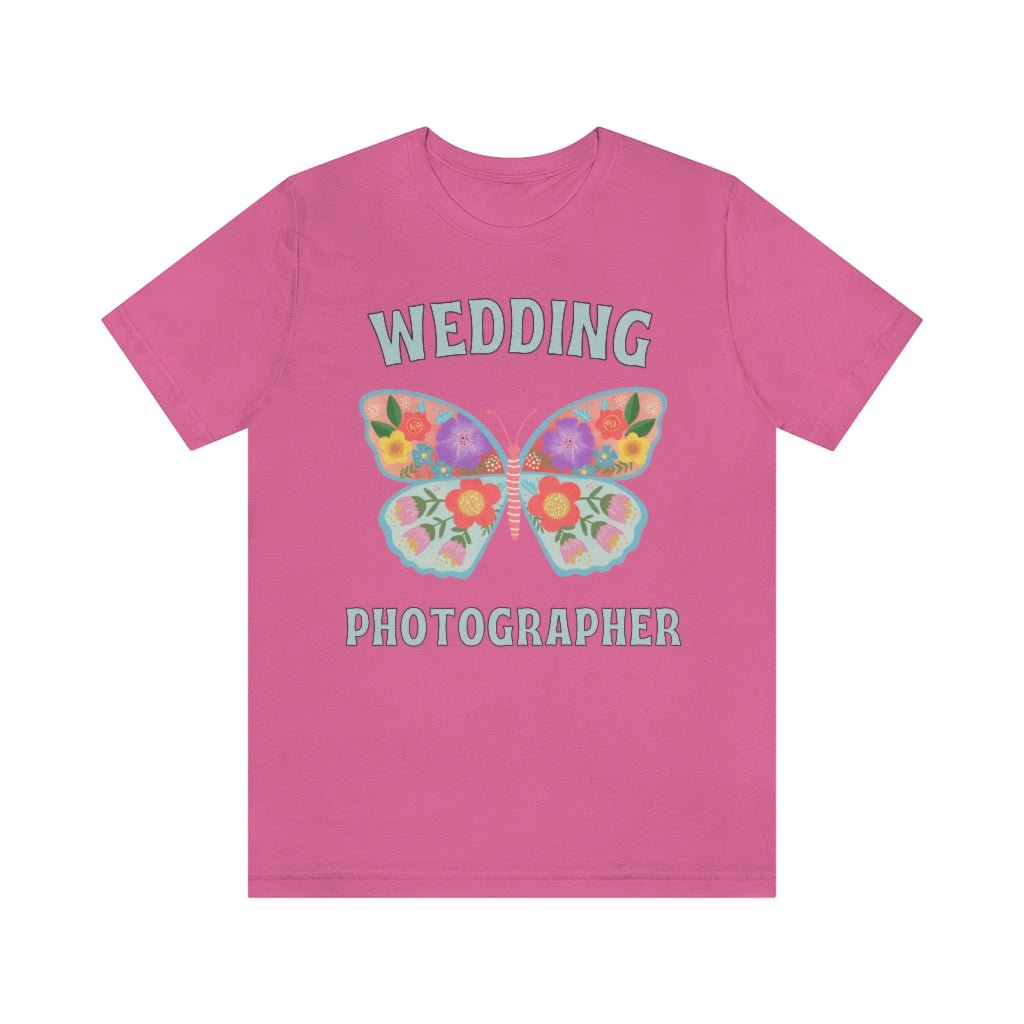 Wedding Photographer Tee Shirt: Retro Butterfly