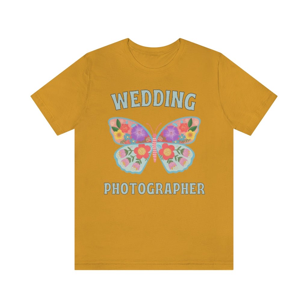 Wedding Photographer Tee Shirt: Retro Butterfly