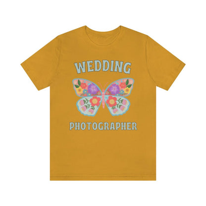 Wedding Photographer Tee Shirt: Retro Butterfly