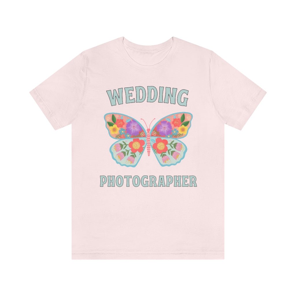 Wedding Photographer Tee Shirt: Retro Butterfly