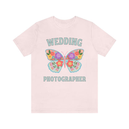 Wedding Photographer Tee Shirt: Retro Butterfly