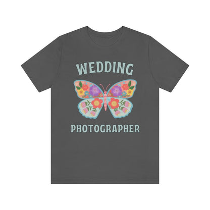 Wedding Photographer Tee Shirt: Retro Butterfly