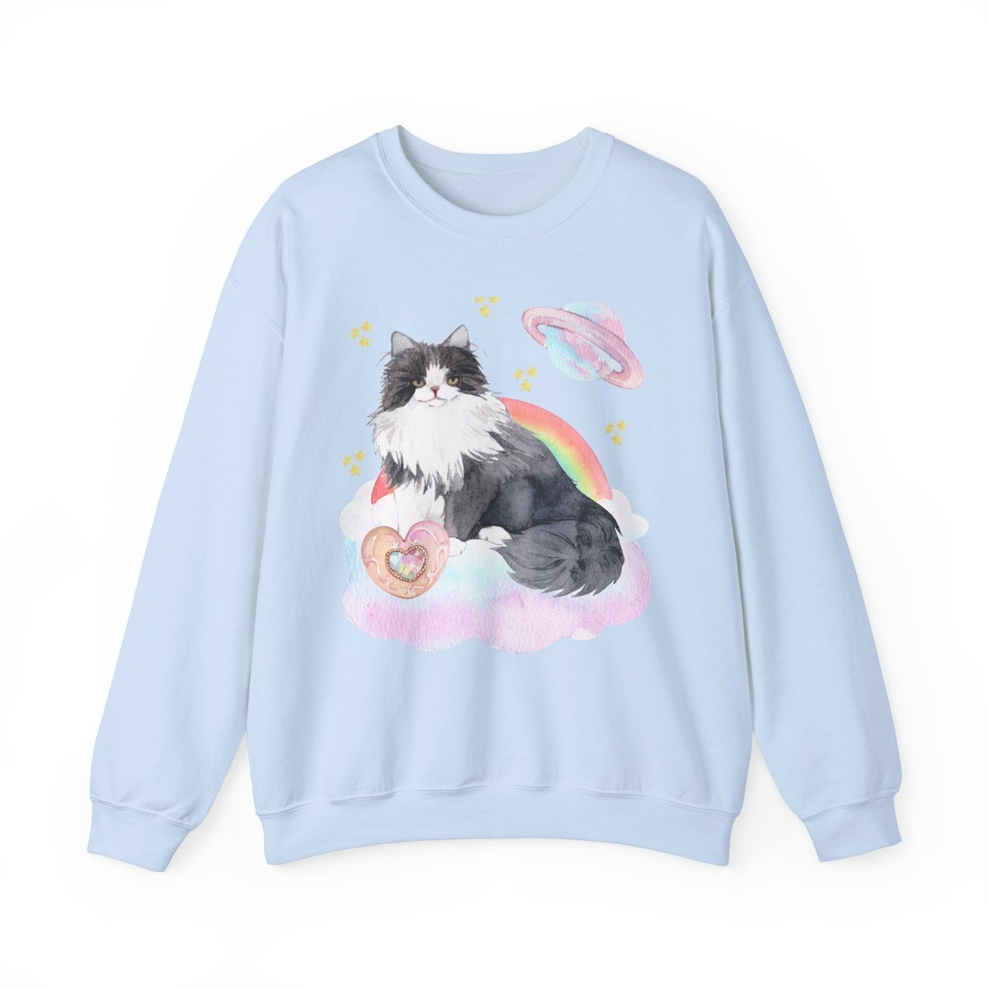 Weirdcore Cat Sweatshirt in Space