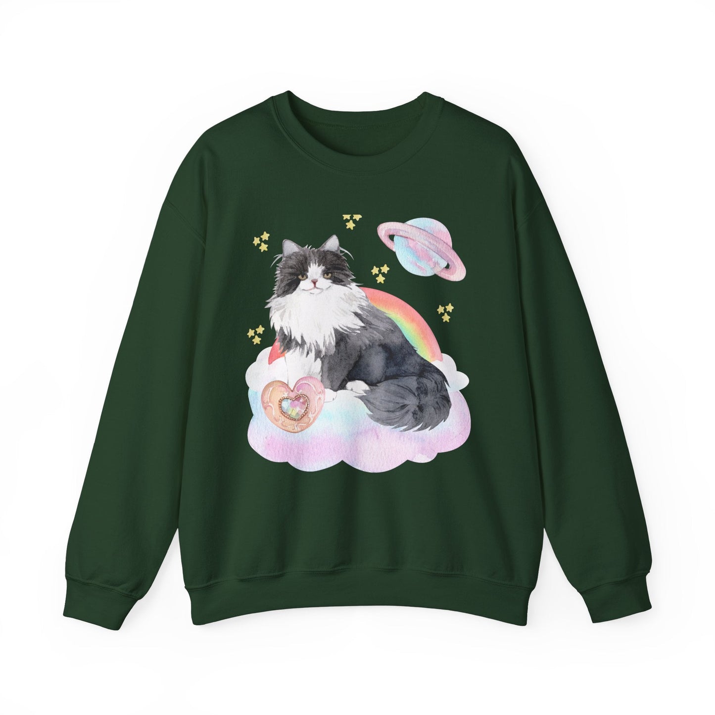 Weirdcore Cat Sweatshirt in Space