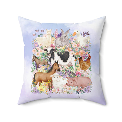 Whimsical Farm Animal Pillow