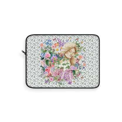 Whimsigoth Laptop Sleeve with Floral Art History Aesthetic