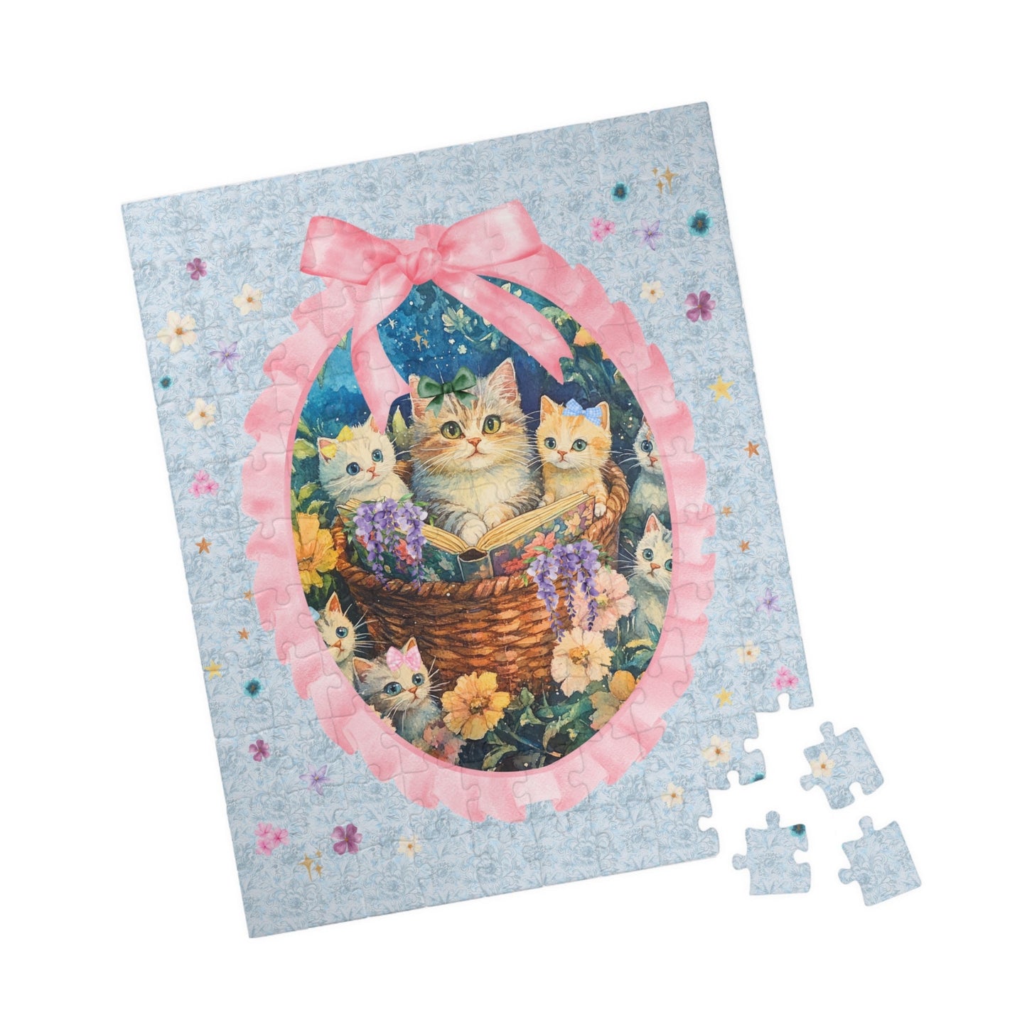 Wildflower Cat Puzzle for Cat Mom