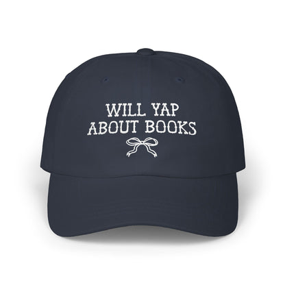 Will Yap About Books Cap with Bow
