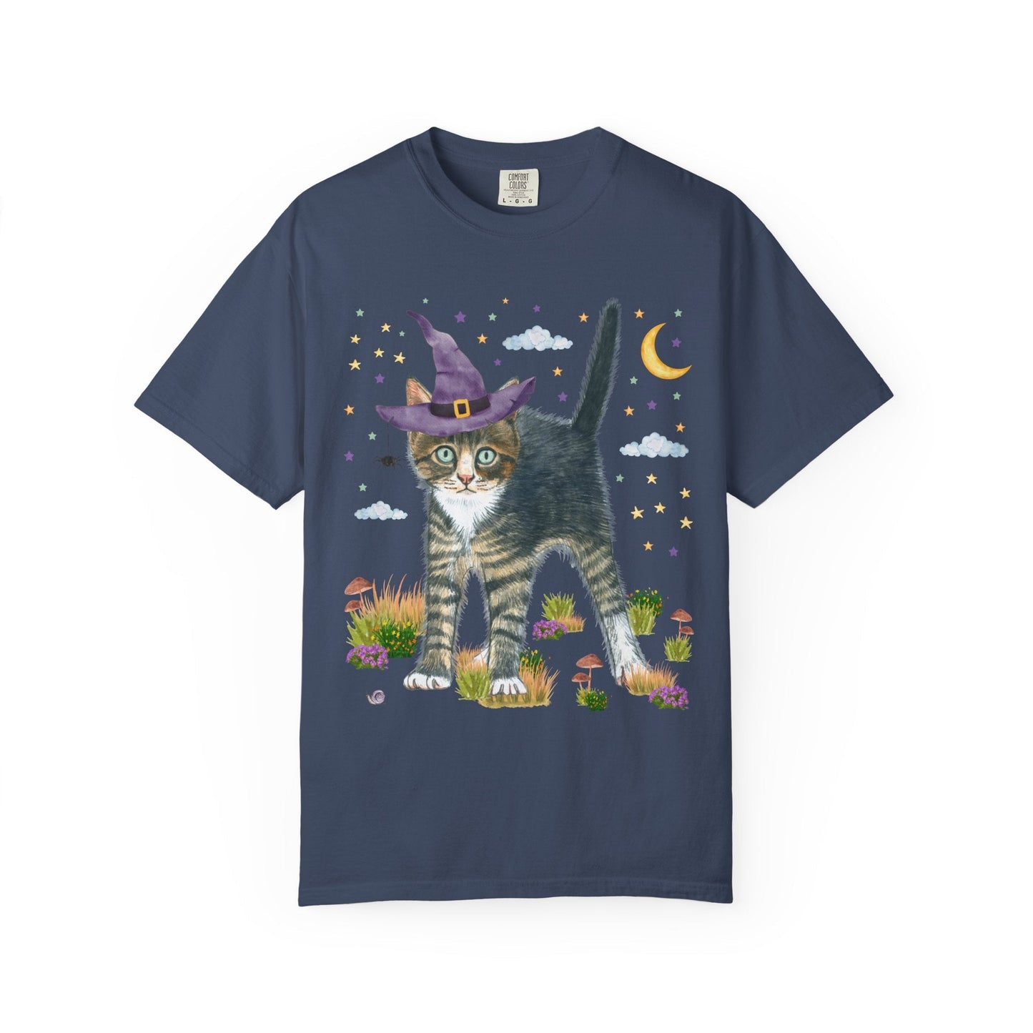 Witchy Halloween Kitten Tee