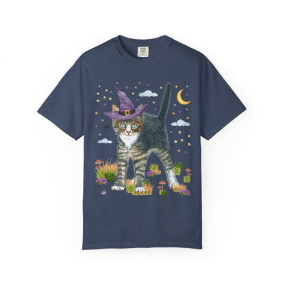 Witchy Halloween Kitten Tee