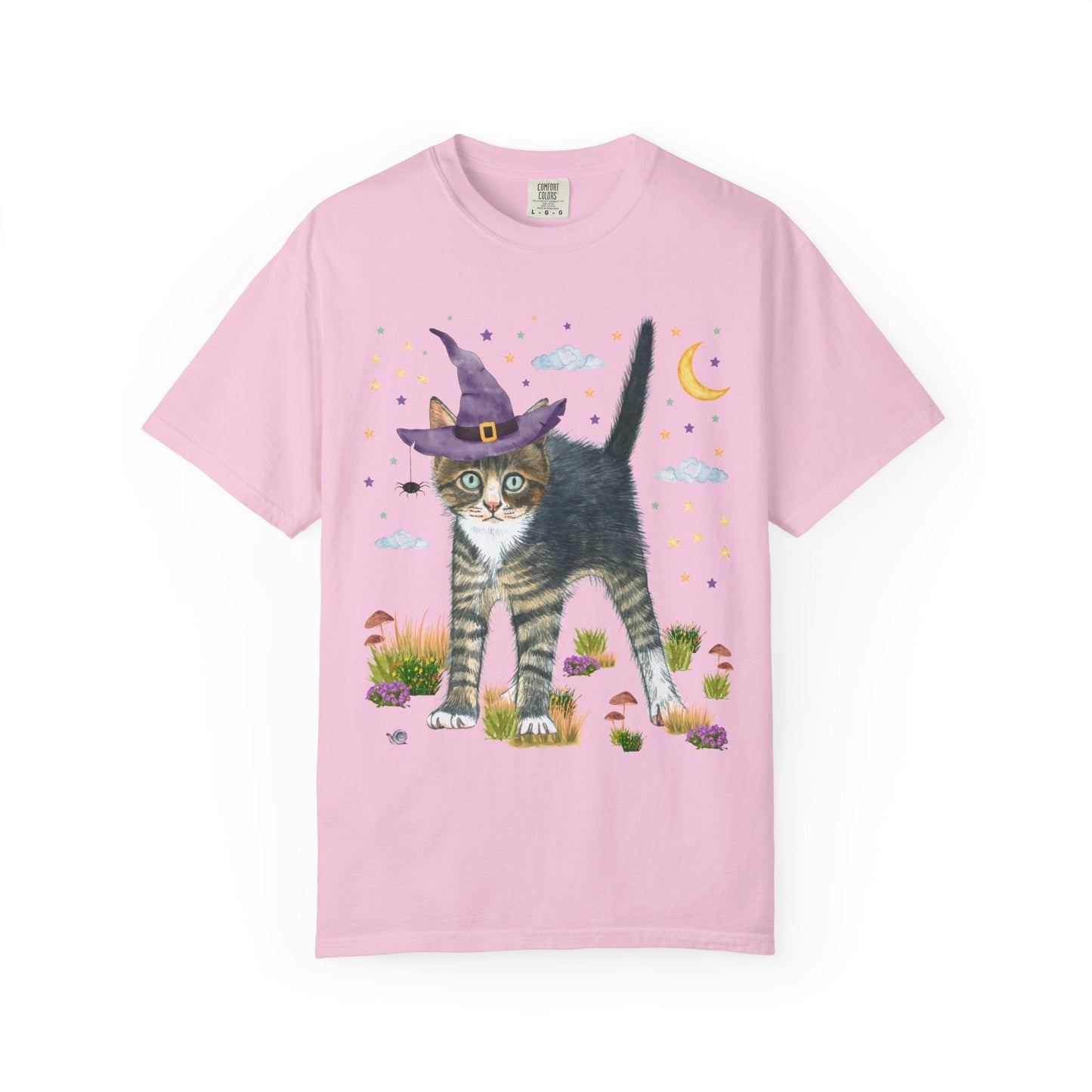 Witchy Halloween Kitten Tee