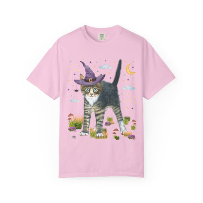 Witchy Halloween Kitten Tee