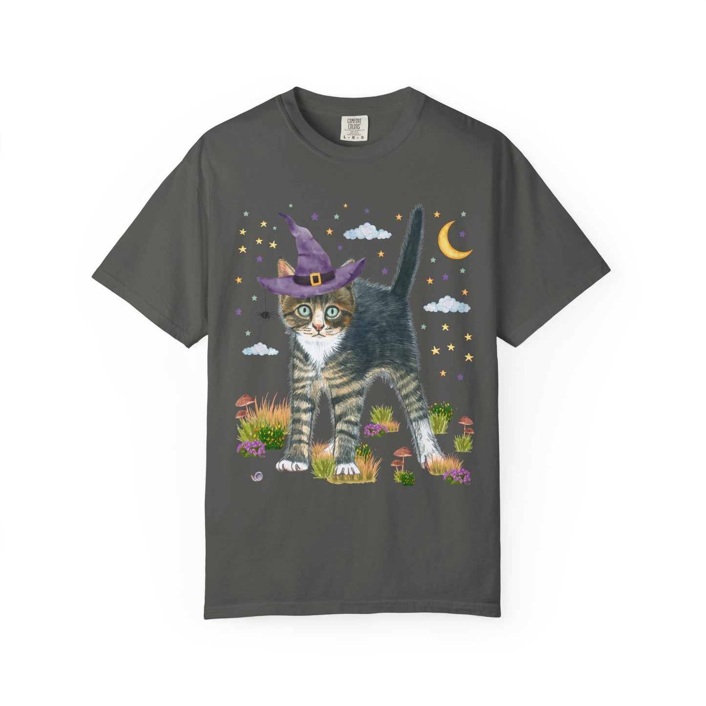 Witchy Halloween Kitten Tee