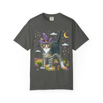 Witchy Halloween Kitten Tee