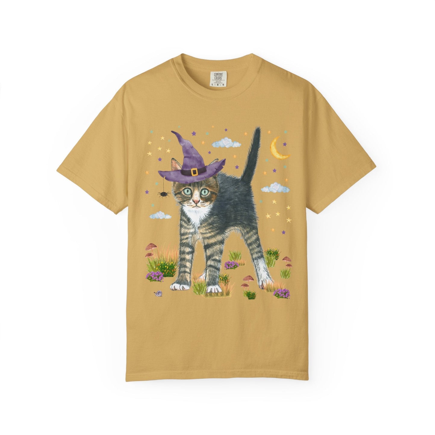 Witchy Halloween Kitten Tee