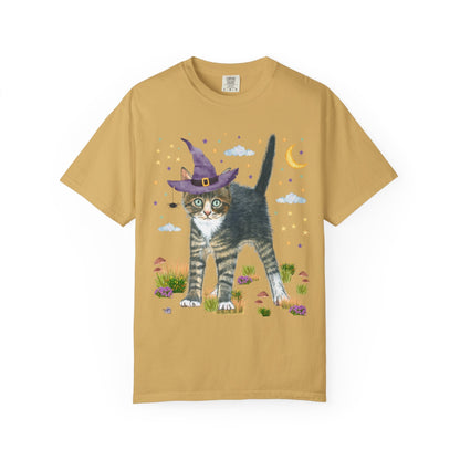 Witchy Halloween Kitten Tee