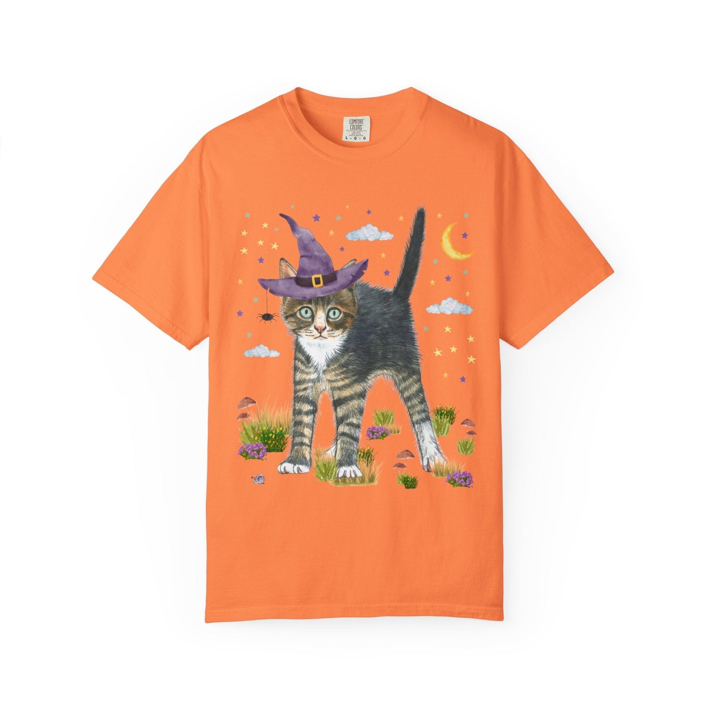 Witchy Halloween Kitten Tee