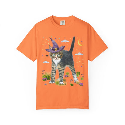 Witchy Halloween Kitten Tee