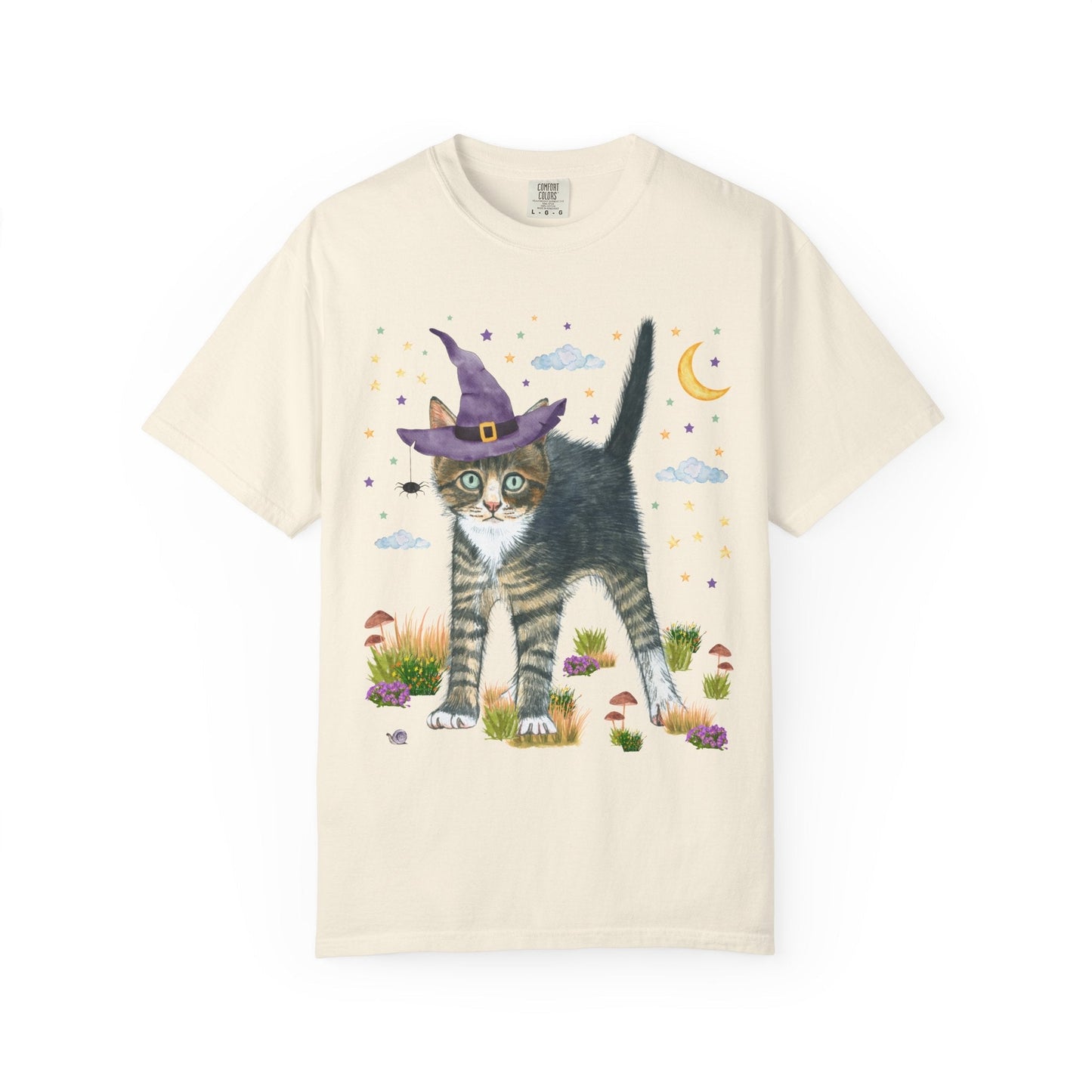 Witchy Halloween Kitten Tee