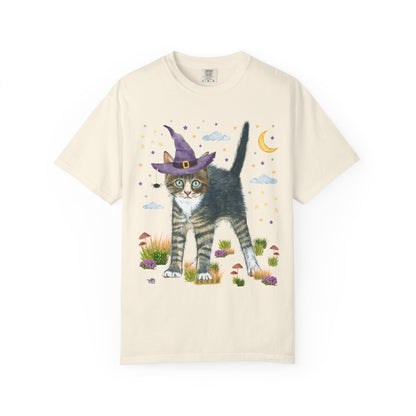 Witchy Halloween Kitten Tee