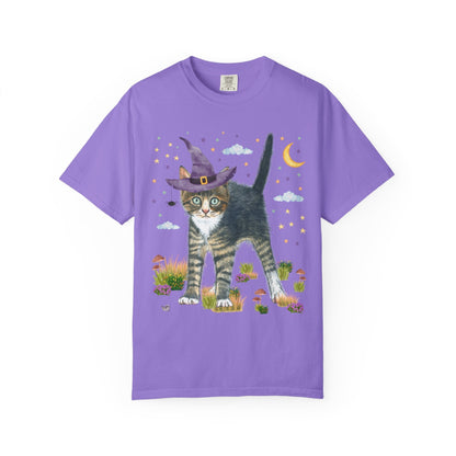 Witchy Halloween Kitten Tee