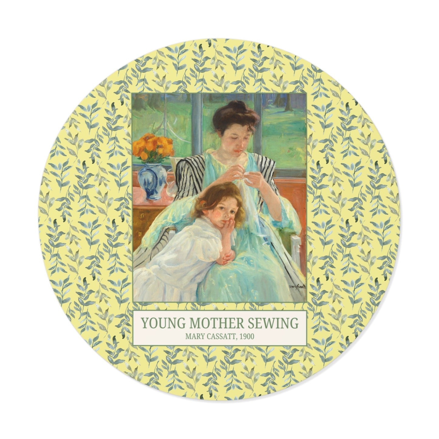Young Mother Sewing