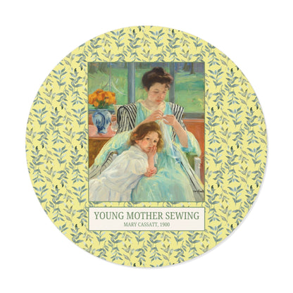 Young Mother Sewing