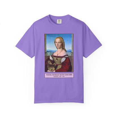 Young Woman with A Unicorn