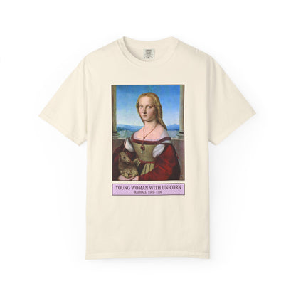 Young Woman with A Unicorn