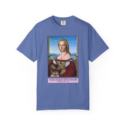 Young Woman with A Unicorn